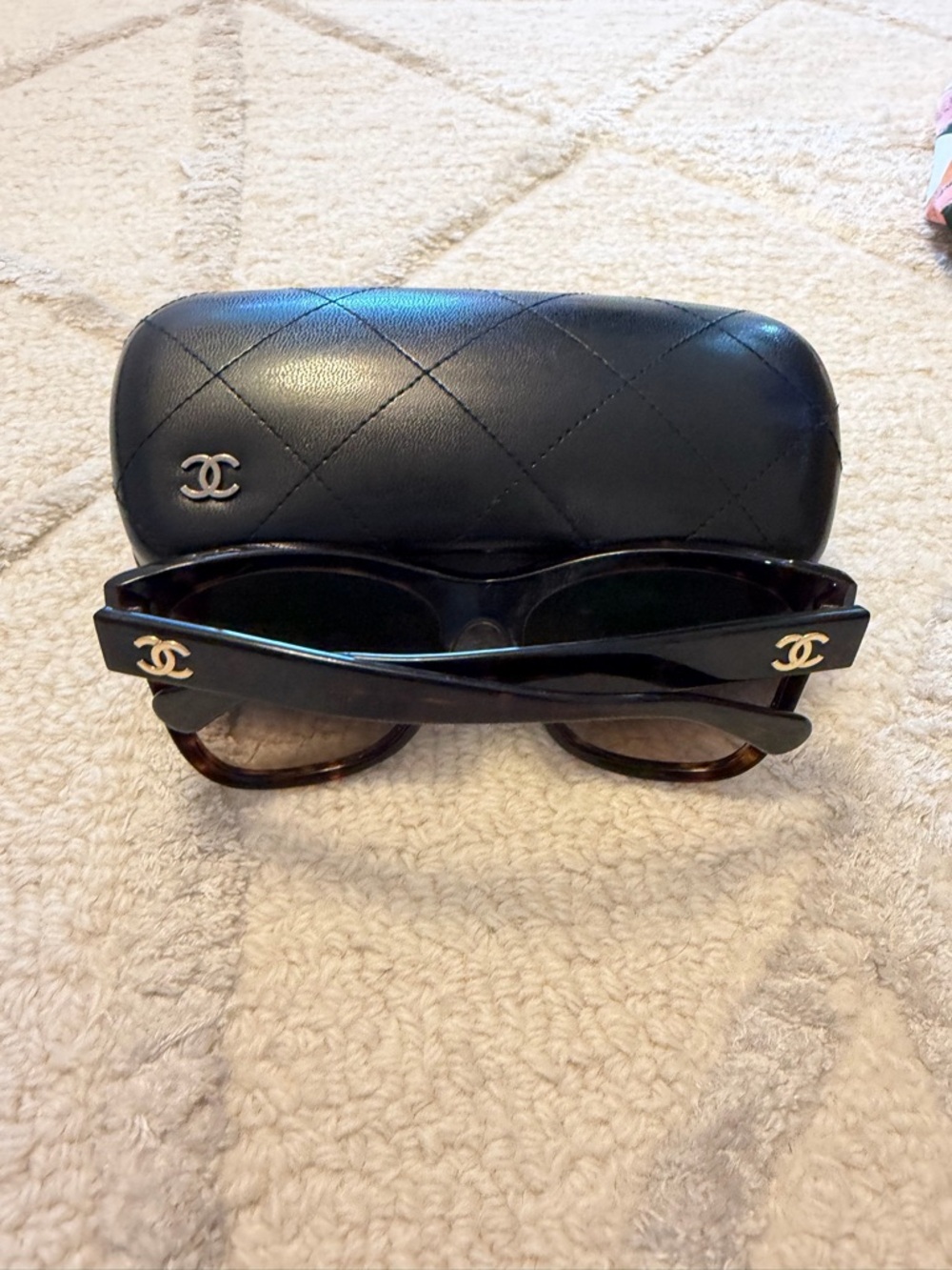 Chanel Tortoiseshell Women's Sunglasses - Brown Gradient Lenses - Picture 4 of 6